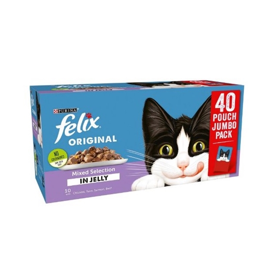 Picture of Felix Original Pouch Mixed Selection in Jelly 40x100g